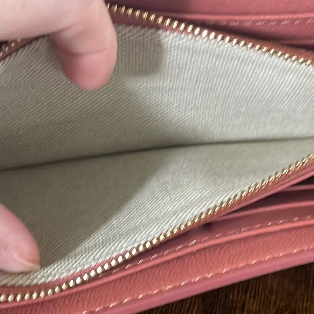 EUC Jimmy Choo Pink Leather Clutch/Long Wallet - Picture 9 of 11